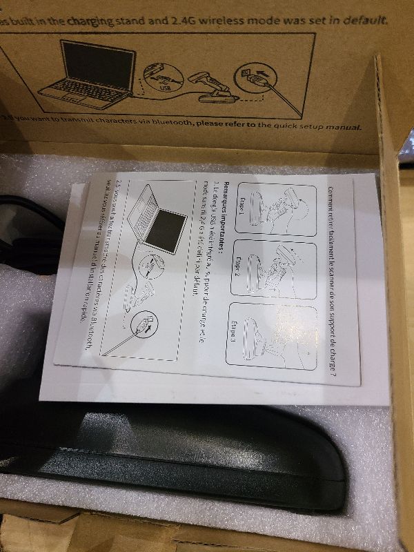 Photo 1 of NETUM 2D QR Industrial Bluetooth Barcode Scanner with Charging Dock, Upgraded Wireless 2D/1D Bar Code Reader, 2600mAh Battery, Drop Dust WaterProof, Hands-Free for Windows, Mac, Android, iOS (NT-1950)