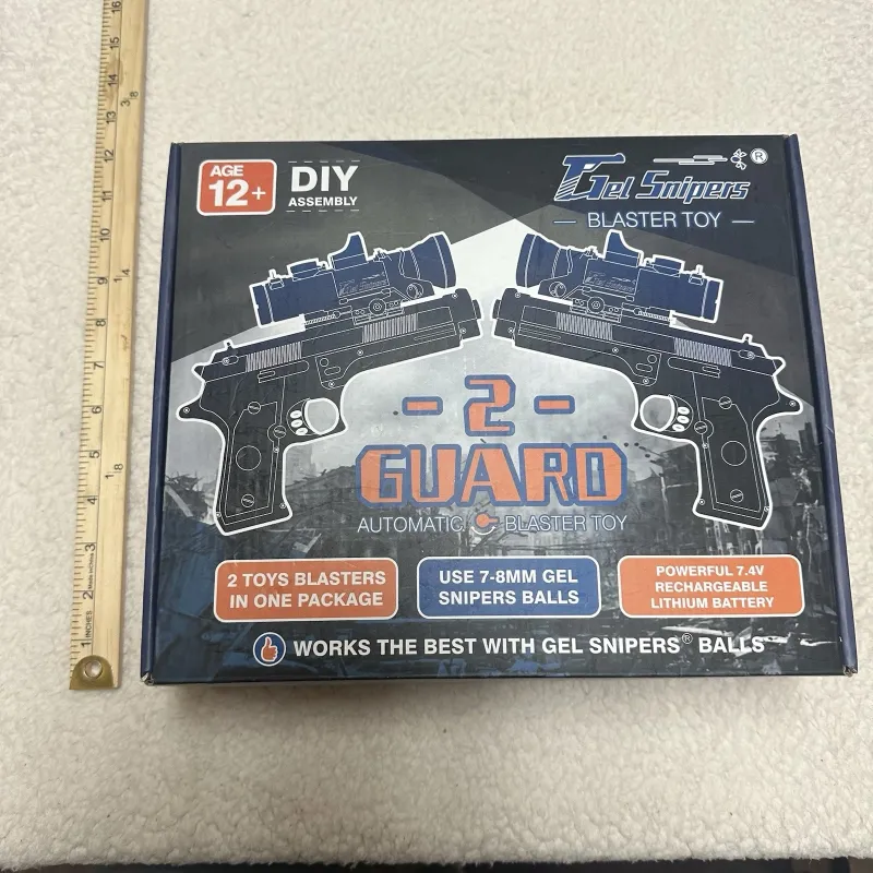 Photo 1 of 2 Pack Gel Ball Blasters, Full Auto Electric Splatter Ball Toy, 10 Rounds Per Seconds, 2 High-Performance Modular Battery, Outdoor Activities Team Game Toy for Age 12+ Year Up (Set No.1)