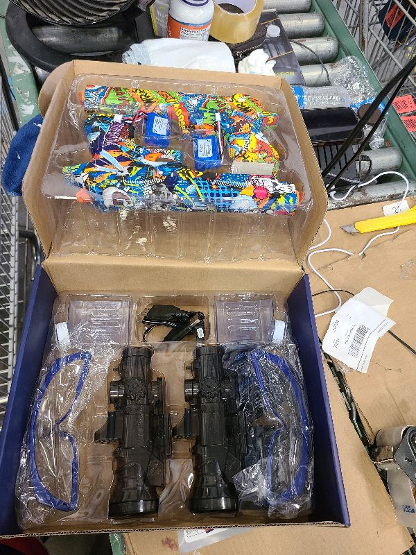 Photo 1 of 2 Pack Gel Ball Blasters, Full Auto Electric Splatter Ball Toy, 10 Rounds Per Seconds, 2 High-Performance Modular Battery, Outdoor Activities Team Game Toy for Age 12+ Year Up (Set No.1)