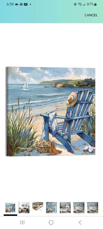 Photo 1 of 3LDECOR Bathroom Wall Decor sunshine Beach Wall Art, Ocean Scenery, Canvas Prints Picture can be used both as gifts and home decor, hanging in dining room, office, bedroom, living room
