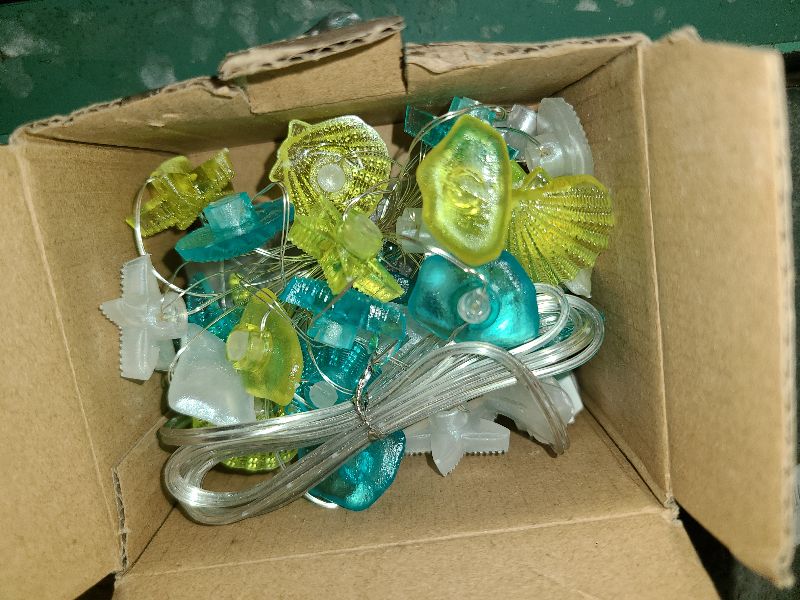 Photo 1 of 1 Pcs Ocean Beach Themed Sea Life Cute Fairy Decorative String Lights 10 FT 30 LEDs, 8 Light Modes Battery Operated, Starfish and Seashell Design for Summer Room, Ocean Bathroom, Beach Party Decor