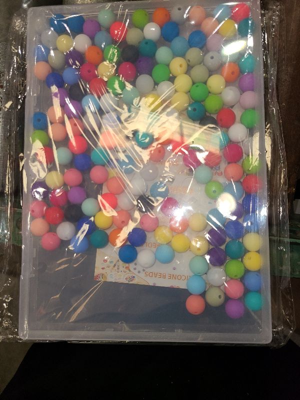 Photo 1 of 180PCS FIVEIZERO Silicone Beads – 30 Colors 12mm Round Rubber Beads Bulk for DIY Crafts, Keychain Accessories & Jewelry Making