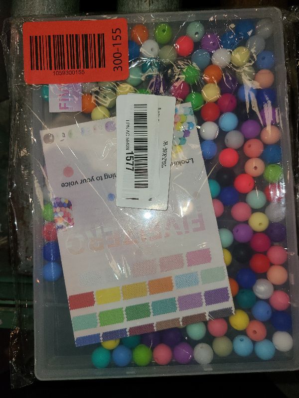 Photo 1 of 180PCS FIVEIZERO Silicone Beads – 30 Colors 12mm Round Rubber Beads Bulk for DIY Crafts, Keychain Accessories & Jewelry Making