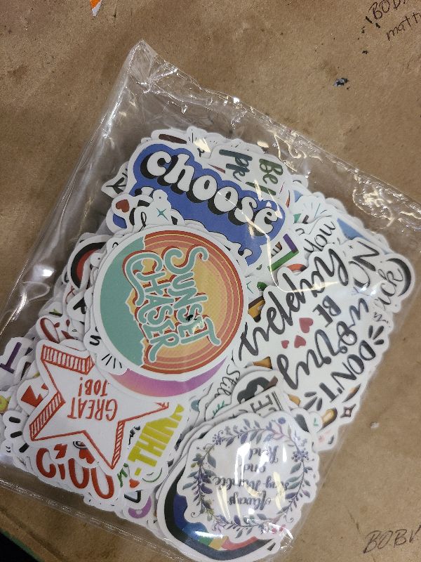 Photo 1 of 300 PCS Inspirational Stickers for Adults, Scrapbook Vision Board Supplies Motivational Stickers for Water Bottles Laptop, Positive Mental Health Quote Vinyl Stickers for Teens Kids Teachers Students