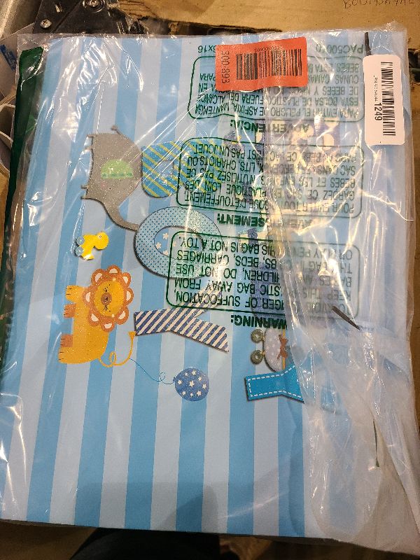 Photo 1 of 13" Large Baby Boy Gift Bag with Tissue Paper and Greeting Card for Kids, Baby Shower, Birthday Party?Cartoon animal design)