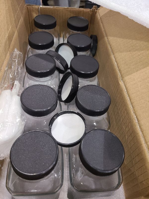 Photo 1 of 10 Pack 16oz Glass Juice Bottles with Lids - Reusable Juicing Bottles Glass Drinking Jars Containers with Airtight Lids & Cleaning Brush - Perfect for Juicing,Milk,Kombucha, and Storage
