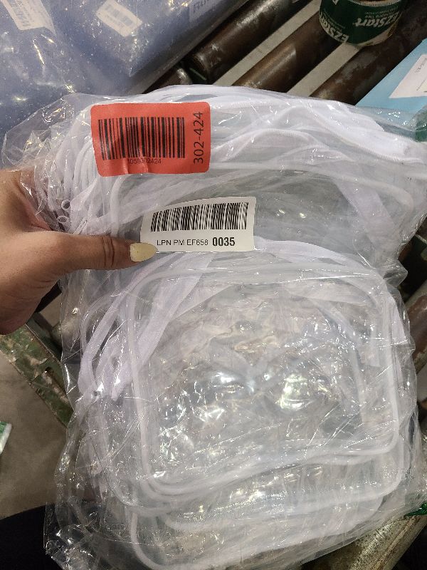 Photo 1 of 20 Packs Clear Cosmetics Bags for Women Men Waterproof Toiletry Bags PVC Makeup Bags Organizer Case with Zipper for Travel Bathroom (White)