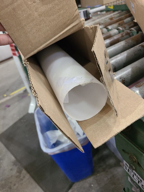 Photo 1 of 1 Piece Frosted Clear Acrylic Tube 2” OD x 1 3/4" ID x 24" (23 7/8") Inch Long - 2" Diameter Frost