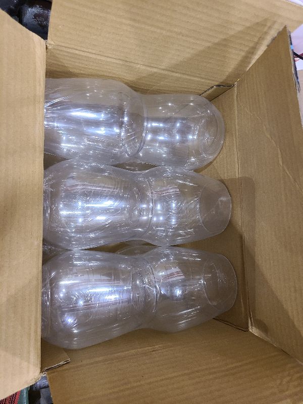 Photo 1 of 40 count Origami Ripple Unbreakable Stemless Plastic Wine Champagne Whiskey Glasses Elegant Durable Disposable Indoor Outdoor Ideal for Home, Office, Bars, Wedding, Ribbed 12 Ounce Cups (Clear)