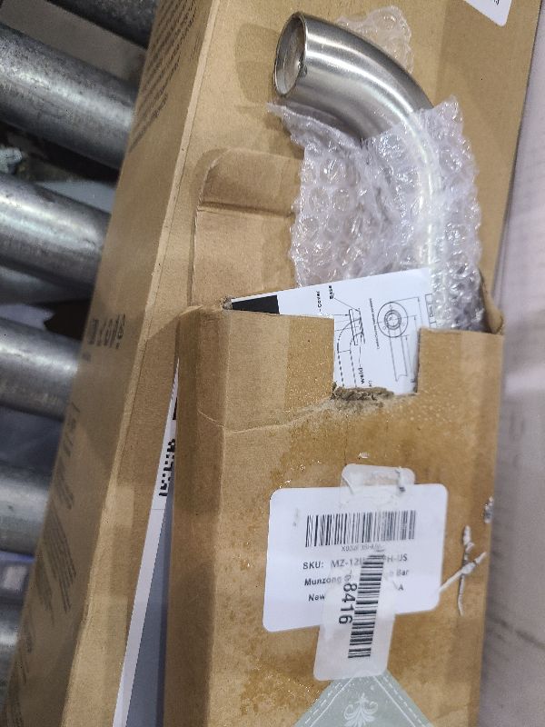 Photo 1 of 12 Inch Anti Slip Shower Grab Bar, Munzong Stainless Steel Bathroom Grab Bar, Satin Brushed Nickel Knurled Bathroom Balance Bar,Safety Hand Rail Support Handicap Elderly Senior Assist Bath Handle