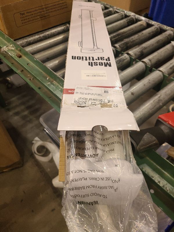 Photo 1 of 24 Inches Tall Retractable Dog Gate for The House, Short Baby Gates to Step Over, Extends up to 55" Wide, Reinforced Mesh Puppy Gate for Doorways, Step Over Pet Gate for Stairs, Indoor/Outdoor (White)