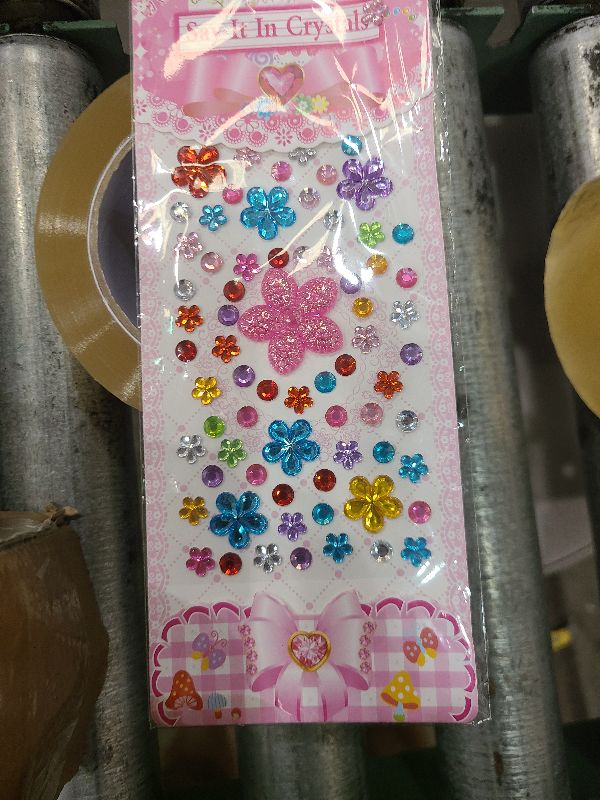 Photo 1 of 1Sheets Gemstone Deco Sticker for DIY Craft, Colorful Diamond Gems Round Square Stickers for Envelopes, Maxleaf Transparent Decorative Stickers for Scrapbooking Journals Art Supplies