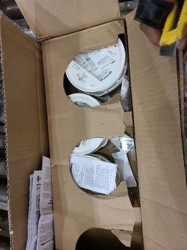 Photo 1 of First Alert SMICO105-AC, Interconnect Hardwire Combination Smoke & Carbon Monoxide Alarm with 10-Year Battery Backup, 3-Pack