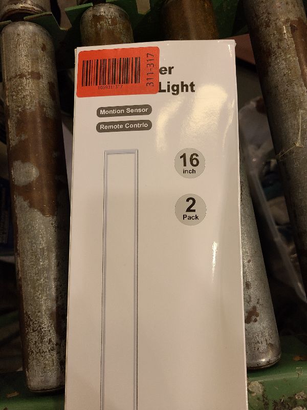 Photo 1 of 16in Under Cabinet Lighting with Remote Control,160 LED Motion Sensor Light Indoor,4000mAh USB Rechargeable Closet Lights,3 Color Temps Wireless Under Counter Lights for Kitchen,Pantry, Stair, 2 Pack