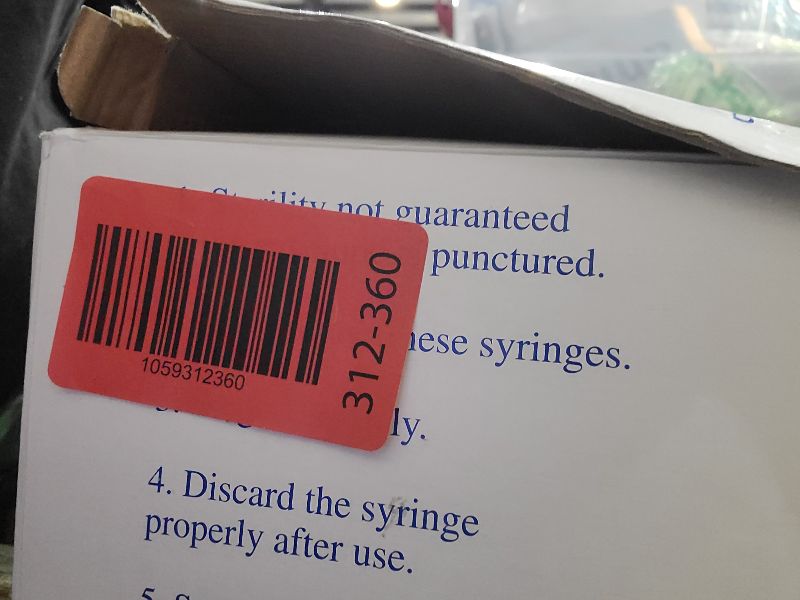Photo 1 of 100 Pack 1ml/cc Plastic Luer Slip Syringa with 25Ga and Cap, Individually Sealed Wrapped, for Scientific Labs, Measuring Liquid, Refilling Cartridges or Glue Applicator