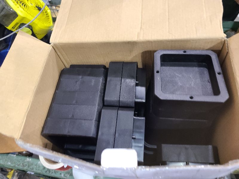 Photo 1 of 24 PCS Adjustable Bed Risers 12 Inch Heavy Duty, Furniture Risers Elevation in Heights 3, 4, 5, 6, 7, 8, 9, 10, 11, 12 Inch for Couch, Sofa, Table, Chair, Raisers Support up to 6,000 lbs, Black