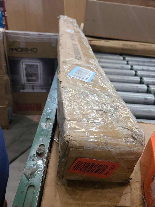 Photo 1 of 2 Pack Heavy Duty 1 Inch Diameter Single Curtain Rods 72-144” Adjustable Window Curtain Rod with with Cylindrical Cap Finials, Wall Mount and Ceiling Mount, Matte Nickel