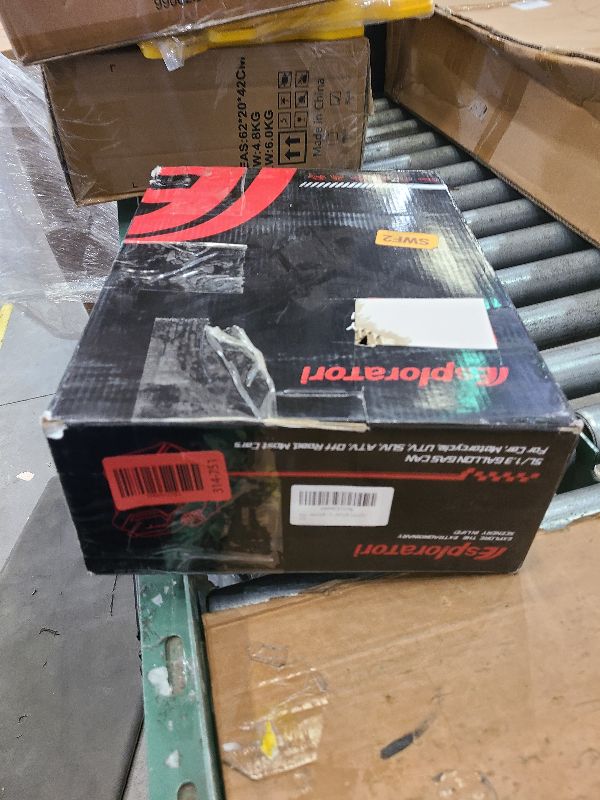 Photo 1 of 1.3 Gallon/5L, Storage Container with Spout and Lockable Bracket, Auto-Off Function & Adjustable Flow Rate, Compatible with Most Cars Motorcycle SUV ATV UTV

