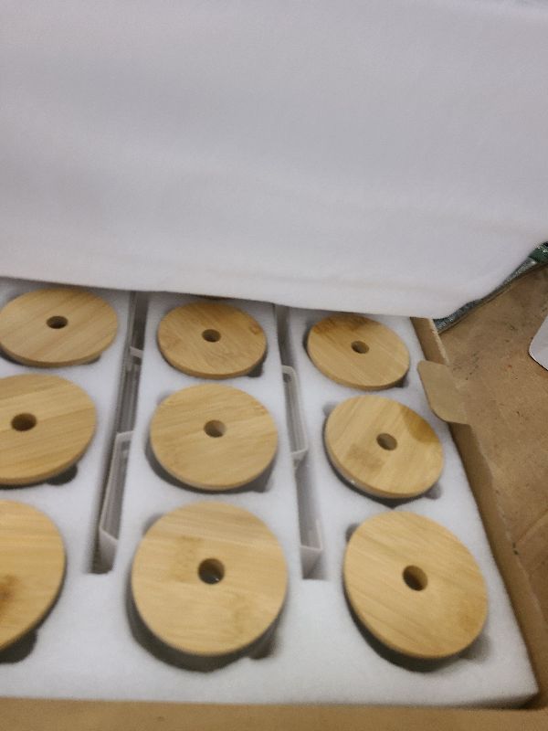 Photo 1 of [ 12pcs Set ] Glass Cups with Bamboo Lids and Glass Straw - Beer Shaped Drinking Glasses, 16 oz Iced Coffee Glasses, Cute Tumbler Cup for Smoothie, Boba Tea, Whiskey, Water - 4 Cleaning Brushes