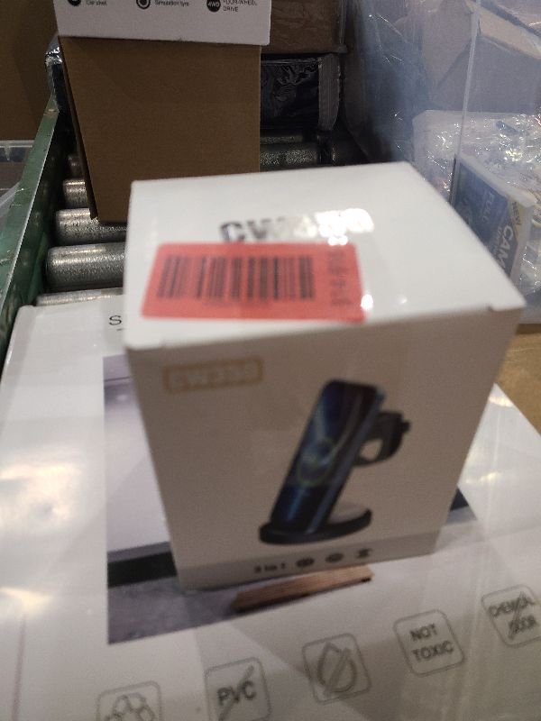 Photo 1 of 3 in 1 Charging Station for iPhone, Wireless Charger for iPhone 17 16e 16 15 14 13 12 11 X Pro Max & Apple Watch - Wireless Charging Station for AirPods 4 3 Pro