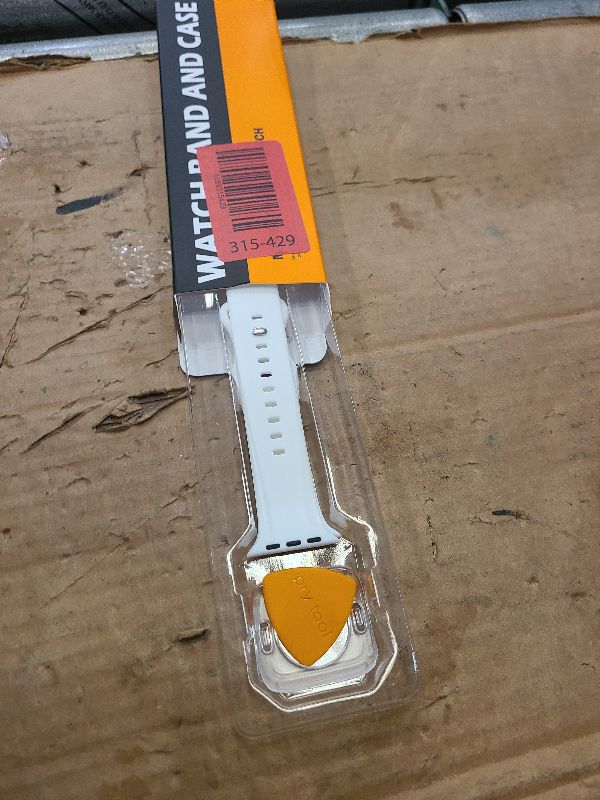 Photo 1 of 3 In 1 Waterproof Privacy Case for Apple Watch 9 With Band,Water Proof Face Cover Built-in Anti Spy Tempered Glass Screen Protector & Silicone Soft Bands for iWatch Series 9 8 7 (Clear/White, 41mm)