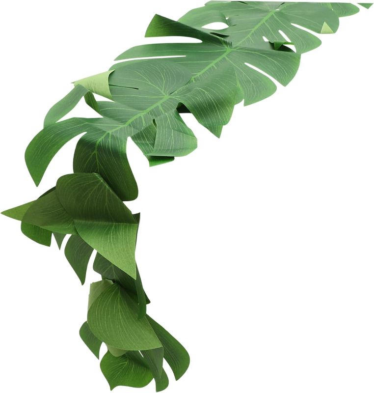 Photo 1 of **MSRP 16.09** Leaves Table Runner Silk Palm Fronds Decor for Parties Banquet Decor and Beach Themed Dining