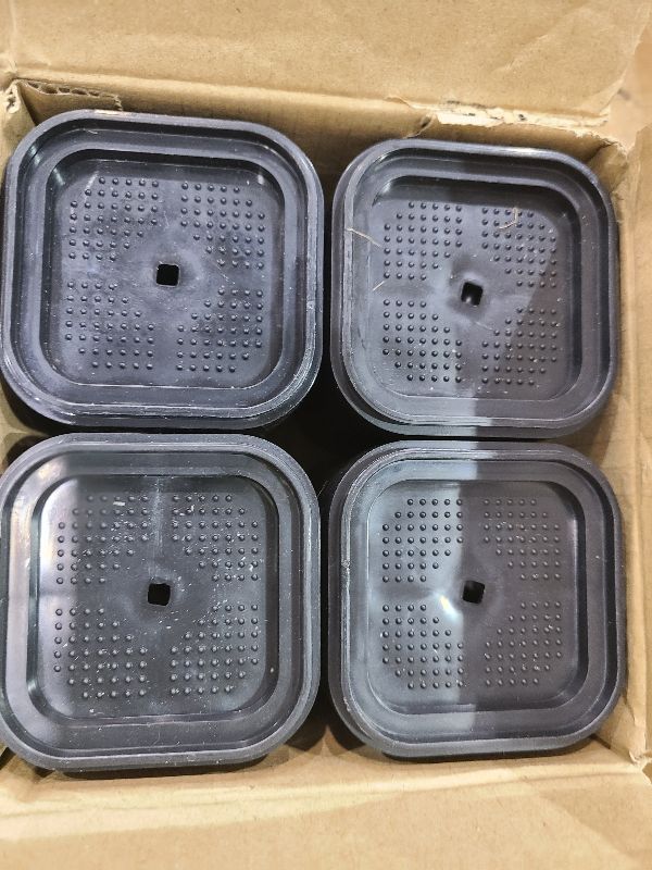 Photo 1 of 12 Pack Furniture Risers 1, 2 or 3 Inch, Adjustable Bed Risers Heavy Duty For Table Desk Couch Chair Sofa Cabinet Bed Legs Dorm, Square Stackable Bed Raisers Blocks Lift Height 1", 2" or 3", Black-1