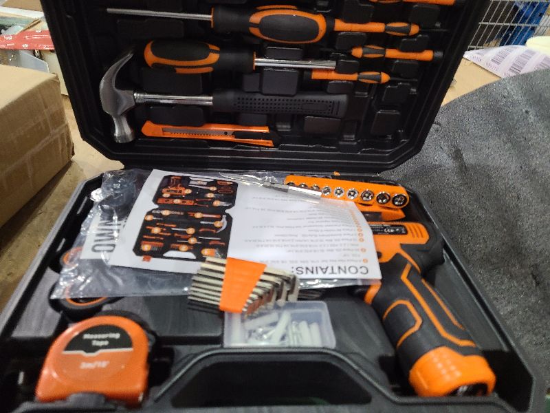 Photo 1 of 139-Piece Tool Set - Tool Kit with 8V Cordless Drill Driver in ToolBox Storage Case, General Household Drill Set for Home Repairs, Handyman, DIY Projects