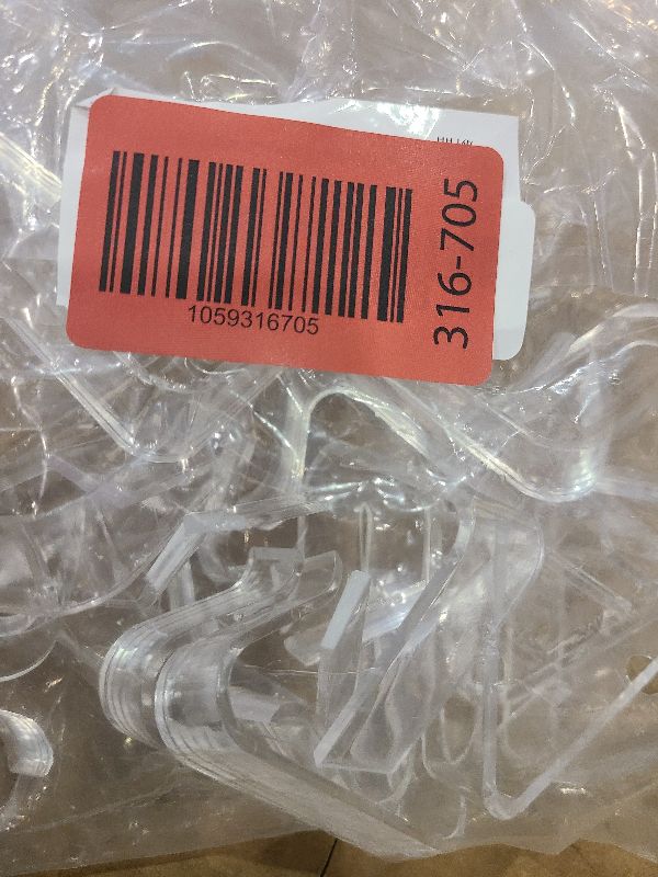 Photo 1 of 24 Pieces Transparent Clear Tablecloth Clips, Plastic Table Cloth Clips?Windproof Table Cover Holder Clamps?Table Cloth Holder for Christmas Home Wedding Party Indoor Outdoor Camping Picnic (Large)