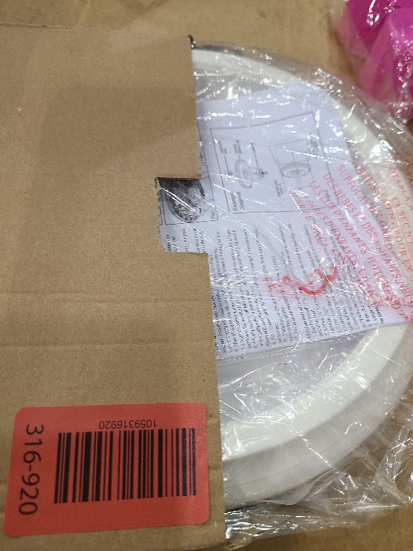 Photo 1 of 2Packs Molded Nylon Ceiling Medallion for Light Fixtures and Ceiling Fans, 10"OD x 4"ID x 1"P (Fits Canopies up to7-1/4")?White?