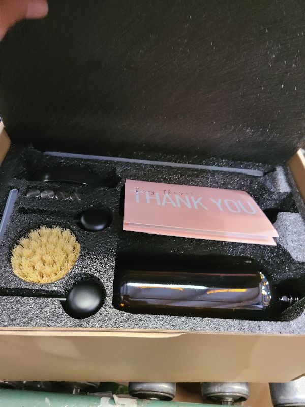 Photo 1 of [Luxury] Kitchen Soap Dispenser Set - 16OZ Amber Glass Bottle, Stainless Steel Pump, Instant Dry Tray, Waterproof Labels, Non-Slip Silicone Pad, and Dish Brush | Upgrade for Your Kitchen and Bathroom