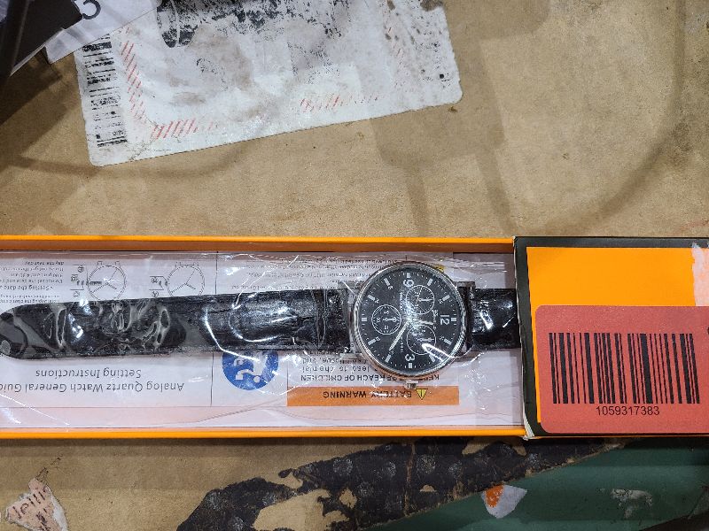 Photo 1 of **MSRP 9.99** JewelryWe Business Casual Men's Quartz Wrist Watch Dial Leather Strap Watches