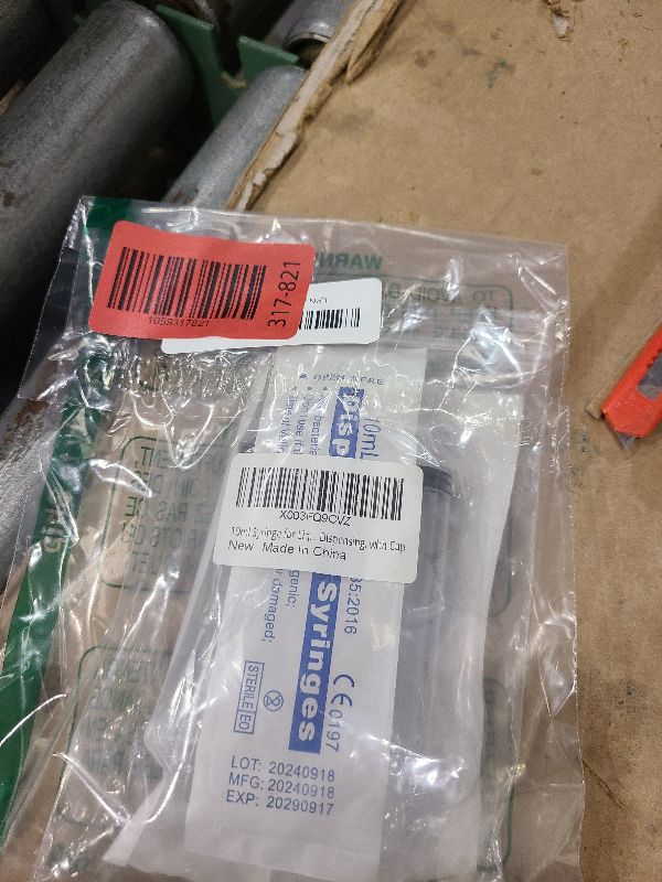 Photo 1 of 10ml Syringe for Liquid, Oral, Scientific Labs, Measurement, Dispensing, with Cap- 3 Pack