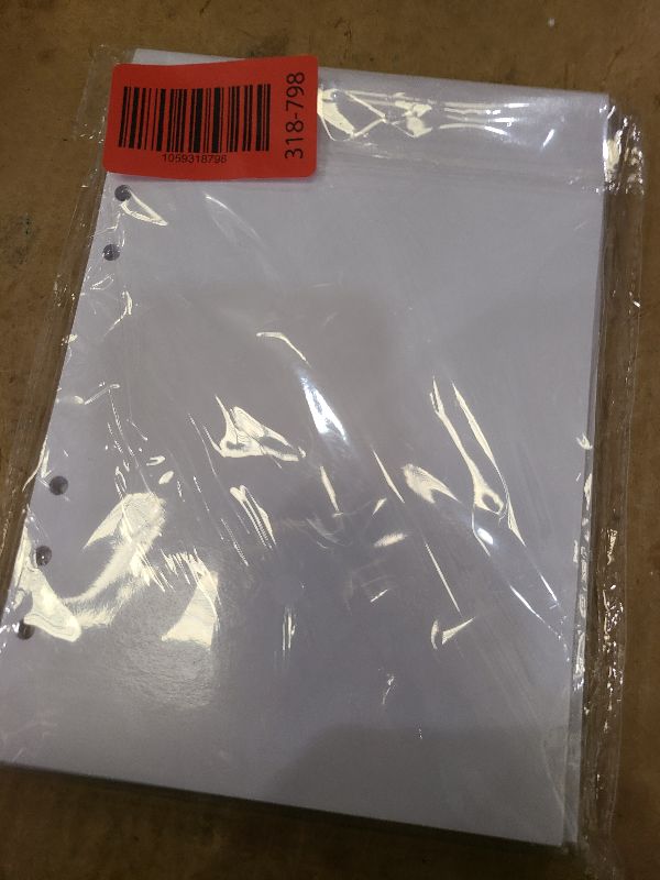 Photo 1 of 100 Sheets Blank Release Paper Binder Refills for Sticker Book Collecting Album,Double-Sided Reusable Sticker Paper Binder Insert Sheet for A5 6-Ring Organizers