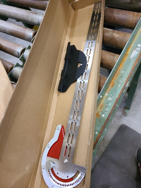 Photo 1 of 20 Inch Woodworking Ruler, Edge Ruler Woodworking with Adjustable Protractor Angle Finder, Stainless Steel Protractor for Woodworking, Carpenter Mark Rule with Wall Hanging Storage Rack