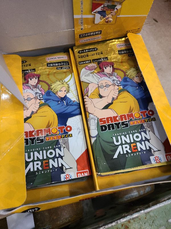 Photo 1 of **MSRP 49.00** BANDAI Union Arena Booster Pack, Sakamoto Days [UA43BT] (Box), 16 Pack