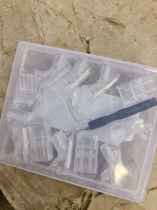 Photo 1 of 2 Pin 10 mm LED Strip Connectors RGB LED Light Strip Connectors with Screwdriver Waterproof LED Adapter Connectors for Strip Light Unwired Gapless Track Connector 5V 12V 24V