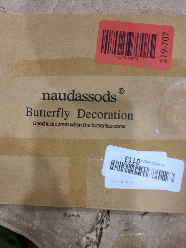 Photo 1 of 12 Pack Butterfly Decorations, DIY 3D Butterfly Stakes Decor, 2 Sizes of Butterfly Ornament for Home Fake Flower Floral Supplies Tea Party Wedding Easter Christmas Spring Fall. (Lake Blue 01)