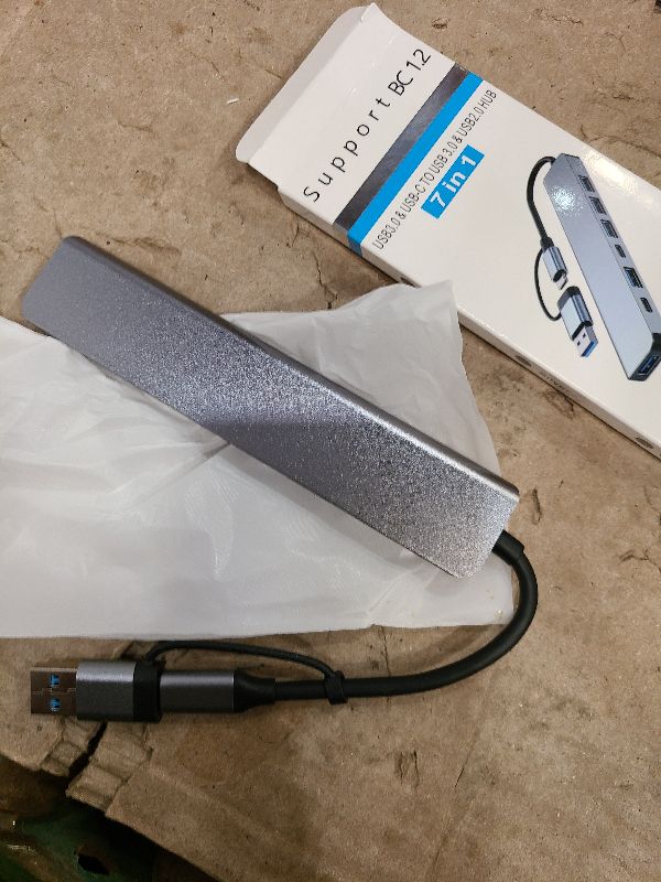 Photo 1 of ?Upgrade? USB C/USB Hub, BERLAT Aluminum 7 in 1 USB C & USB Hub with USB 3.0, USB 2.0 Ports for PC/Laptops/MacBook Pro/Air/iMac/iPad and More Devices