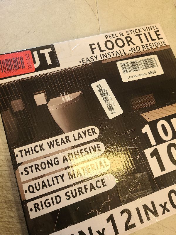 Photo 1 of 10-Pack Peel and Stick Floor Tiles Vinyl Floor 12 x 12 inch Self Adhesive Waterproof Flooring Planks DIY for Bathroom, Kitchen, Living Room, RV, Cover 10 Sq. Ft, Polish Beige Marble