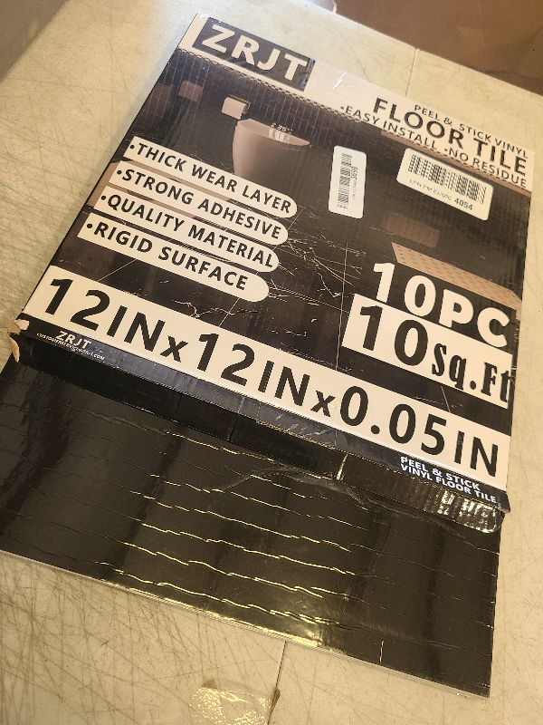 Photo 1 of 10-Pack Peel and Stick Floor Tiles Vinyl Floor 12 x 12 inch Self Adhesive Waterproof Flooring Planks DIY for Bathroom, Kitchen, Living Room, RV, Cover 10 Sq. Ft, Polish Beige Marble