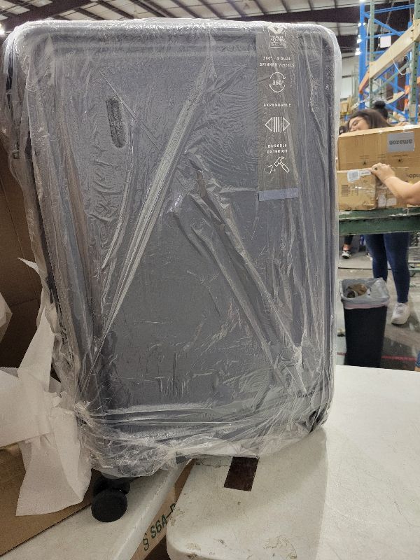 Photo 1 of **MSRP 73.79** 24 Inch Luggage with Spinner Wheels, Hard Shell Suitcase with TSA Locks for Luggage, Travel Large Suitcase, Expandable Hard Shell Suitcases, Grey
