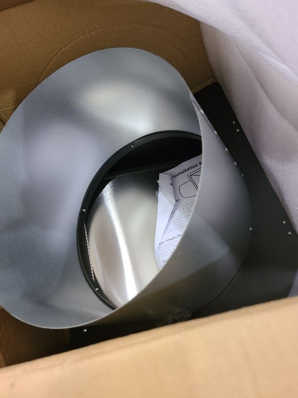 Photo 1 of 12 Inch Wall Vent Hood Exhaust Vent Cover Cap Outdoor Hooded Wall Vent with Screen and Damper for HVAC Duct Dryer Range Hood Industrial Facilities Ventilation and Air Exhaust,Galvanized Steel,Black