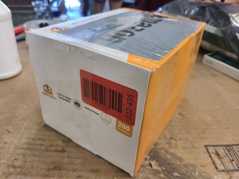 Photo 1 of 200 Pack 5x7 White Invitation Envelopes - For 5x7 Cards - A7 - (5 ¼ x 7 ¼ inches) - Perfect for Weddings, Graduation, Baby Shower - 120 GSM - Peel, Press & Self Seal - Square Flap