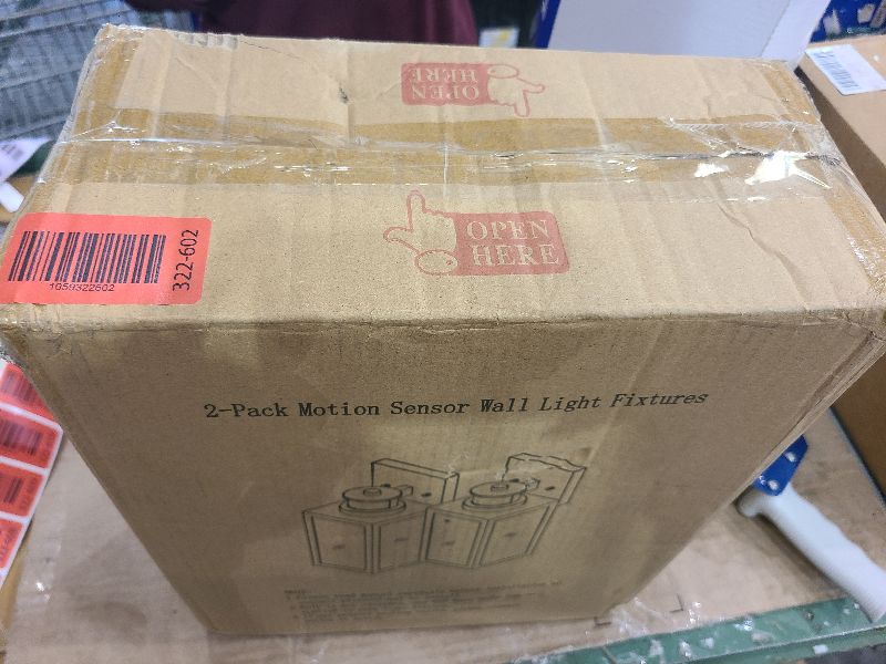 Photo 1 of 2-Pack Motion Sensor Outdoor Lights, Upgrade Dusk to Dawn Wall Mount Light Fixtures, Motion Sensor Wall Lights for Outside House Porch Garage, Exterior Black Wall Lanterns Sconce with Clear Glass