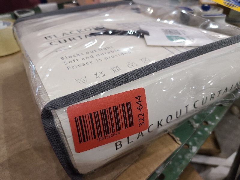 Photo 1 of 100% Blackout Shield Linen Blackout Curtains for Bedroom 84 Inches Long, Back Tab/Rod Pocket Living Room Drapes, Thermal Insulated Blackout Curtains 2 Panels Set, 50" W x 84" L, Cream