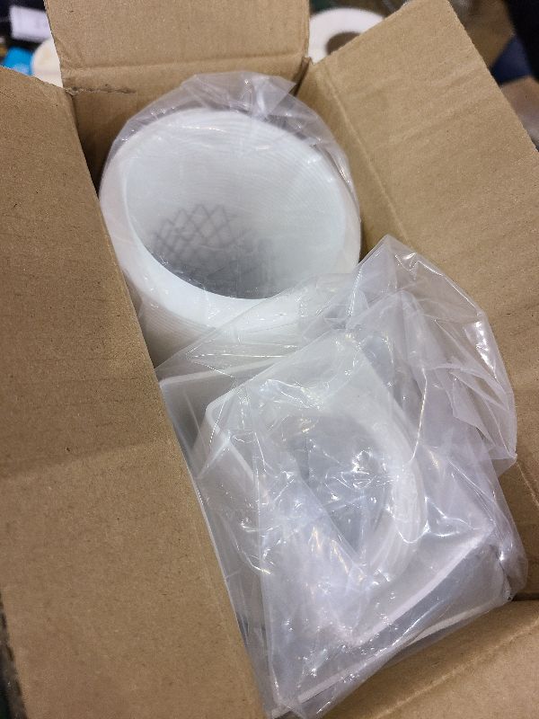 Photo 1 of 2 Pack Rain Gutter Downspout Extensions, Upgraded Flexible Drain Down Spout Extender for Rain Water Drainage, Each Extendable from 20" to 66", Combine to 10 ft with Connector(White)