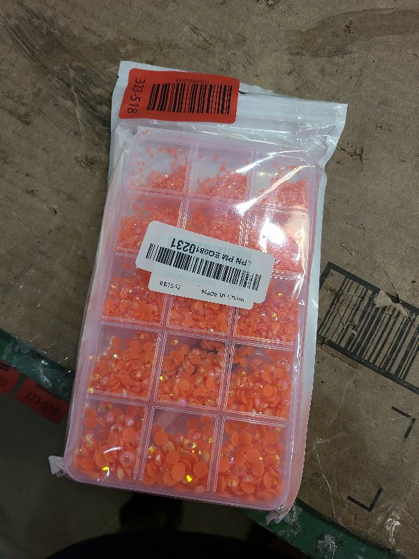 Photo 1 of 12000Pcs Orange Rhinestones for Bedazzling Kit, 2/3/4/5/6mm Mix Sizes Jelly Bedazzling Resin Gems, Orange Gems Bedazzling, Flatback Resin Rhinestones for DIY Face Makeup Crafts Tumblers
