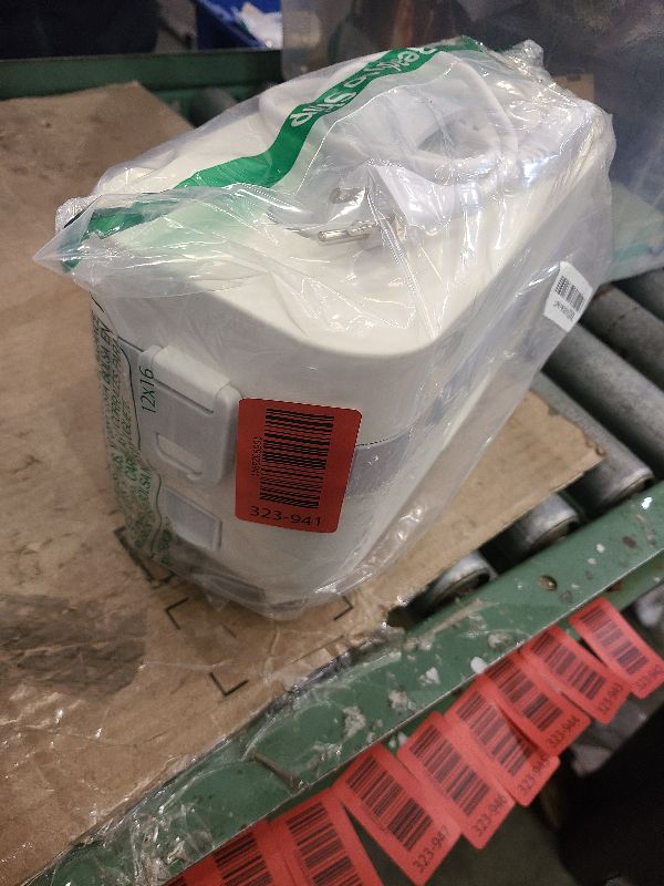 Photo 1 of 110V Plug-in Multi-Function Electric Cooling Lunch Box with 5.5-Cup Automatic Heating Portable Food Warmer with Removable Tray Divider for Office Work Travel (White)