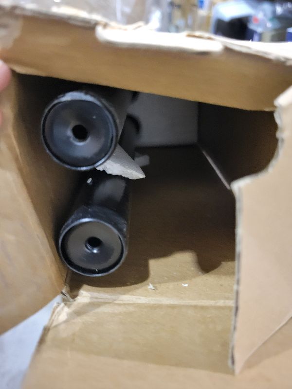 Photo 1 of 1 Inch Curtain Rods 72 to 144 Inches (6 to 12 ft) Telescoping Single Drapery Rod, USFOOK Black Curtain Rods for Windows 69 to 140 Inches, Decorative Translucent Finials